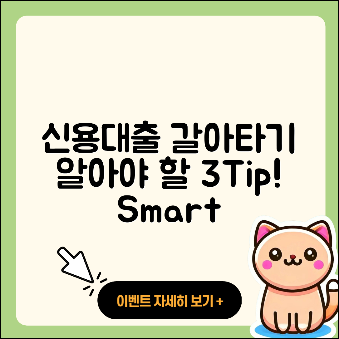 신용대출 갈아타기 알아야 할 3가지 팁