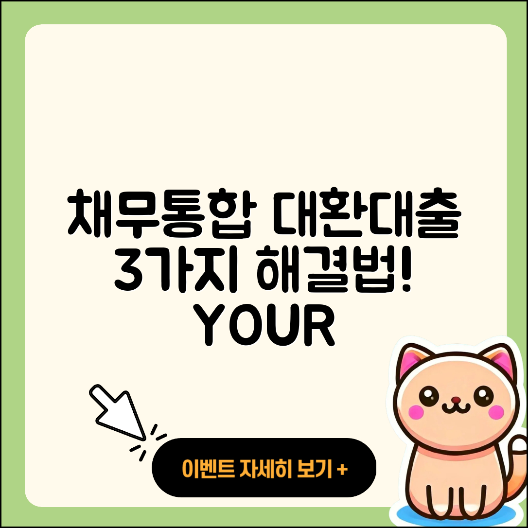 채무통합대환대출로 해결하는 3가지 방법