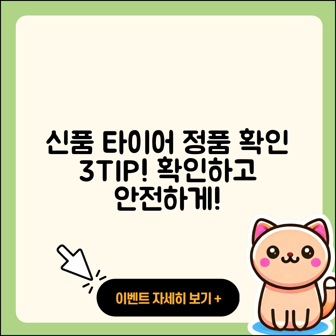 신품 타이어 정품 확인 3가지 팁!