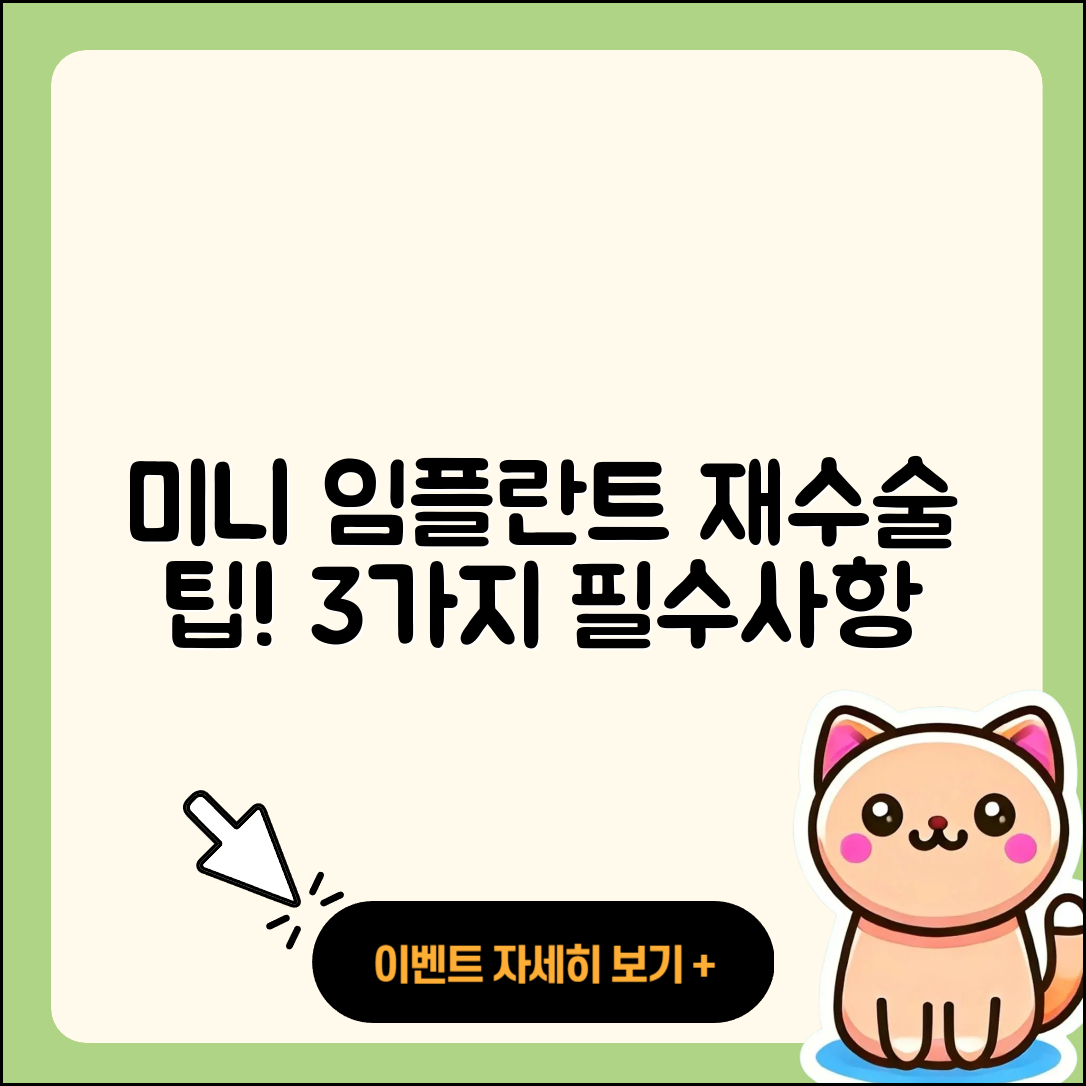 미니 임플란트 재수술 필수 3가지 팁