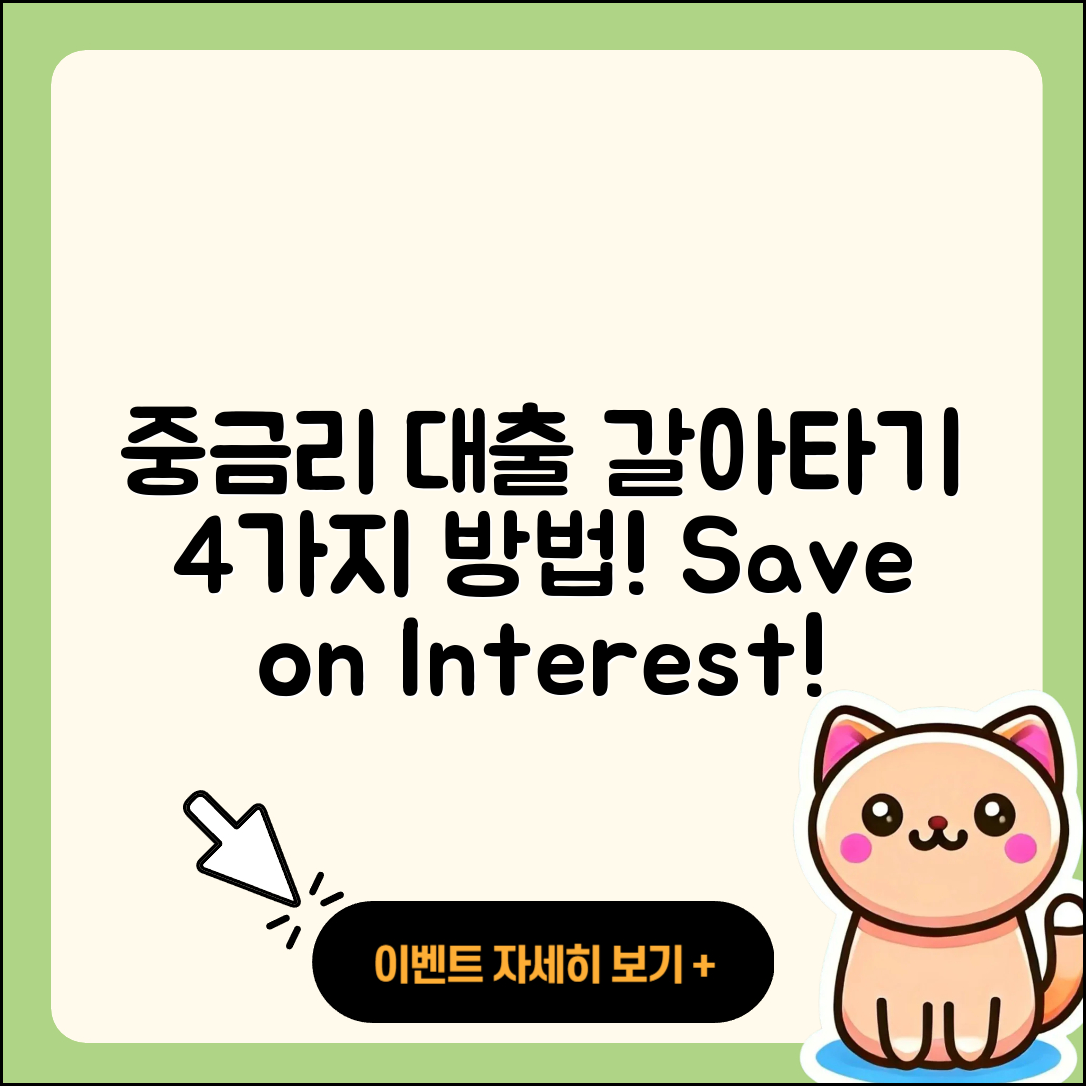 중금리대출 갈아타기 4가지 방법 알아보세요!