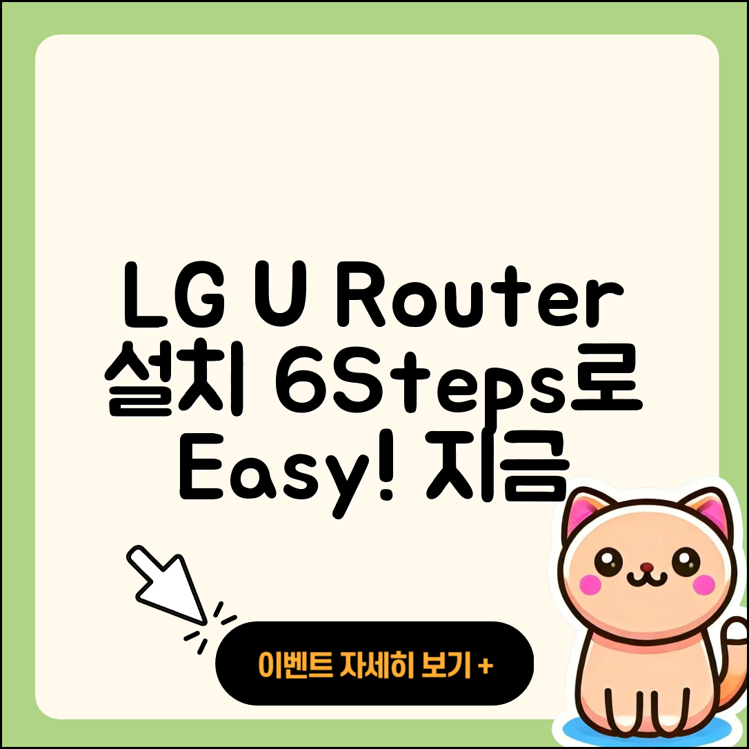 LG U+ 공유기 설치 방법 6단계로 쉽게!
