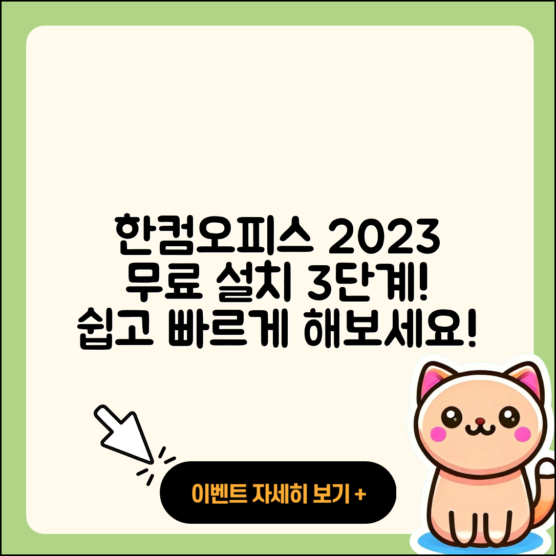 한컴오피스 2023 무료설치 3단계로 쉽게 하기